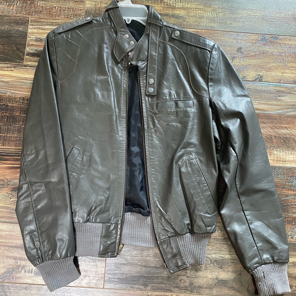 Members only style vintage leather jacket.